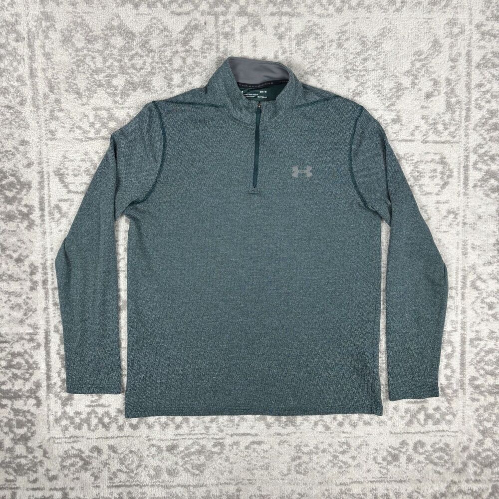 Under Armour Pullover Mens Threadborne HeatGear 1/4 Zip Long Sleeve Size Medium